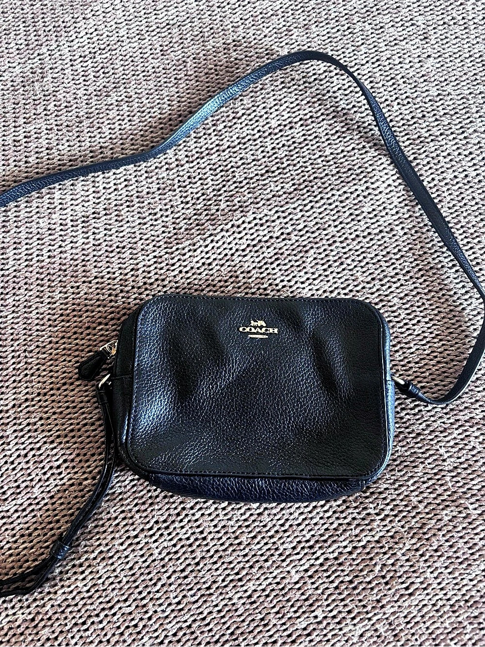 Coach Mini Jamie Bag Black Leather Crossbody